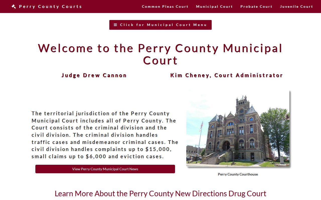 Perry County court docket Municipal Court calendar search