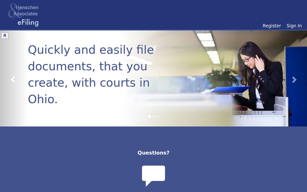 Perry County court docket Henschen eFiling account service