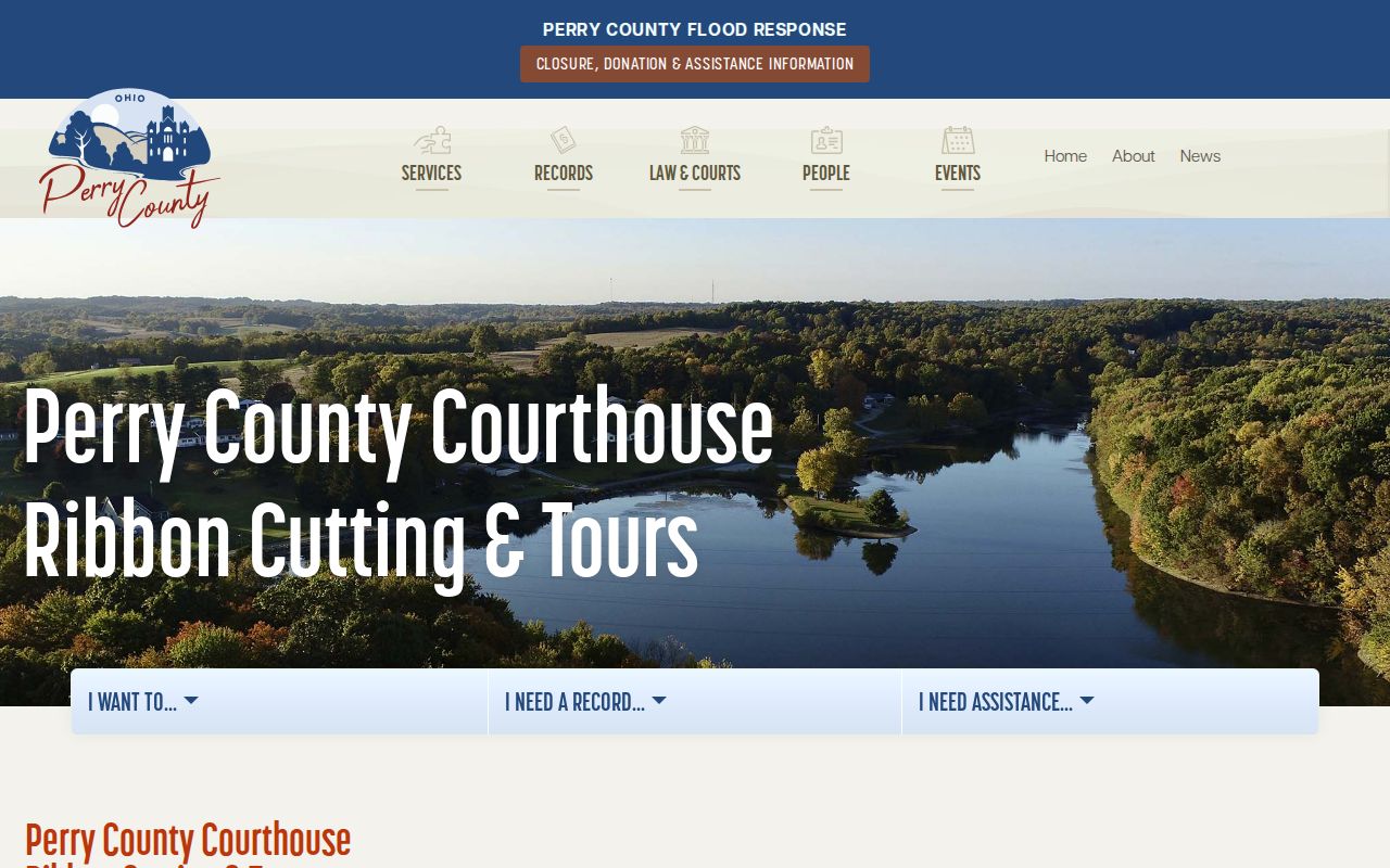 Perry County New Lexington court record courthouse restoration