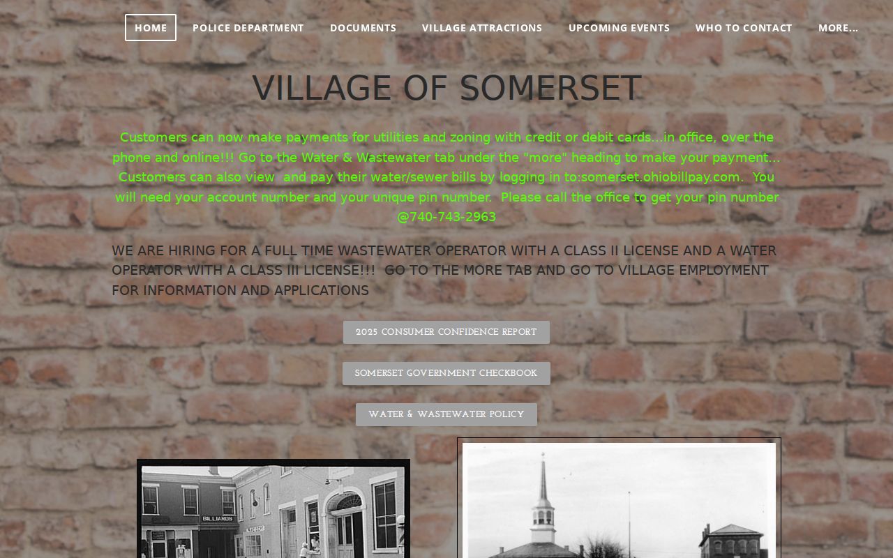 Perry County Somerset court record former courthouse and village context